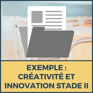 Exemple : créativité et innovation Stade 2