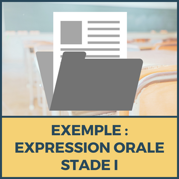 Exemple : expression orale Stade 1