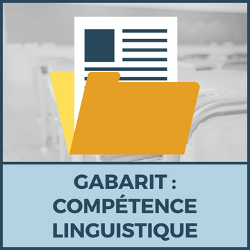 Gabarit : compétence linguistique